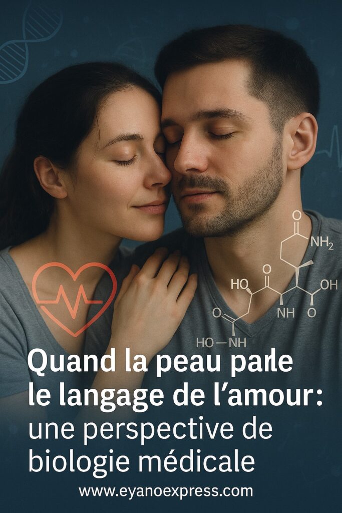 Quand la science redonne sens au toucher : le contact peau à peau, trait d’union entre biologie, amour et santé globale.
(Mots-clés : ocytocine, contact, biologie médicale, couple, immunité, santé mentale)