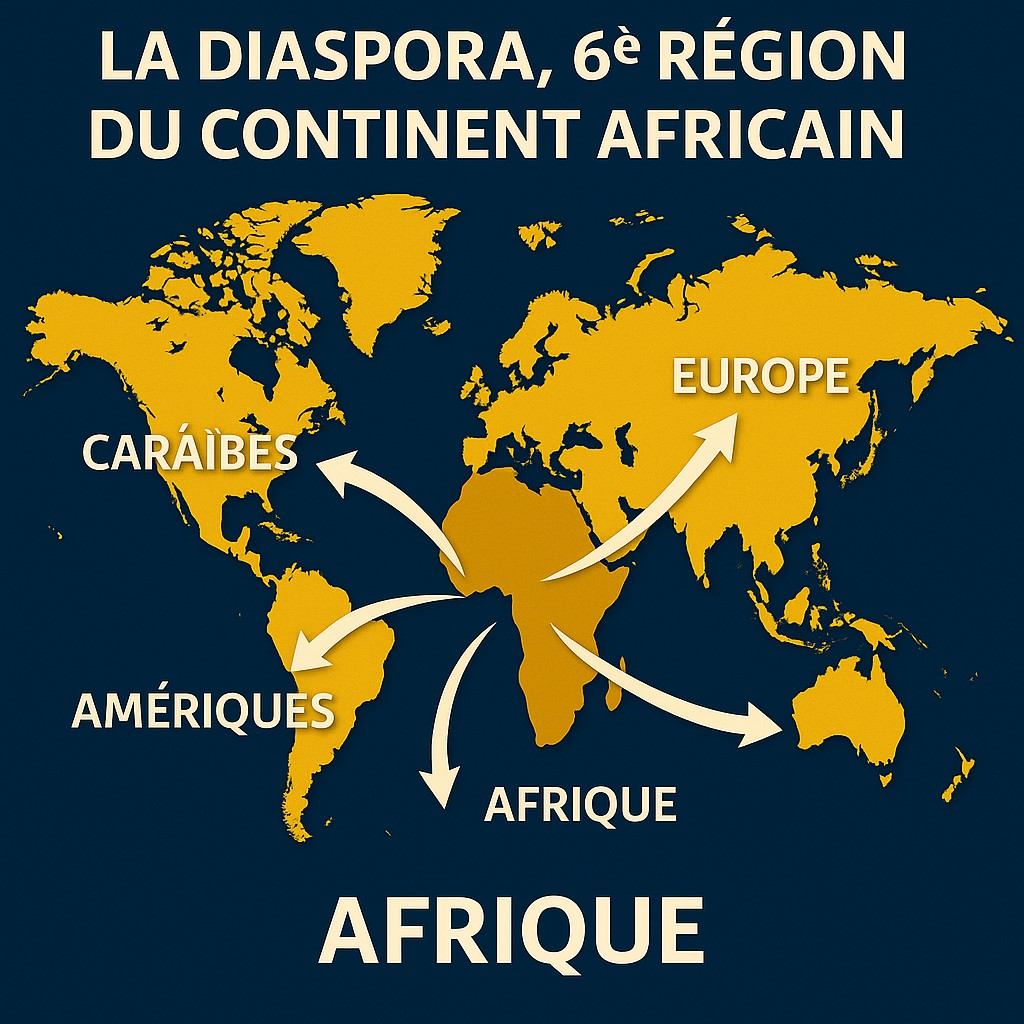 La diaspora africaine – ponts culturels, économiques et spirituels reliant l’Afrique aux Caraïbes, aux Amériques, à l’Europe et à l’Asie.